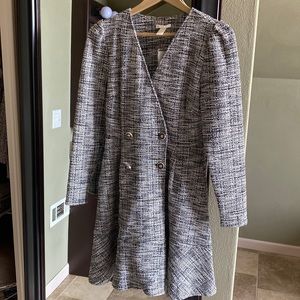 Cato tweed button front dress